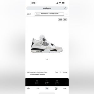 Brand New Air Jordan Retro 4’s size 9. Black, White and Grey